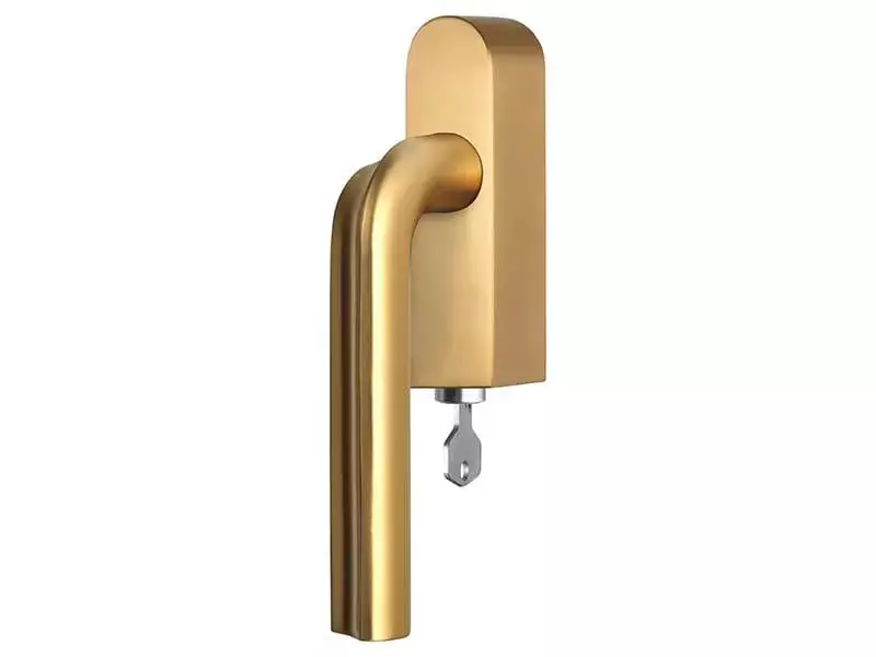 Draaikiep raamkruk Mat goud PVD David Rockwell Eclipse DR100-DKLOCK-O Rechts Afsluitbaar