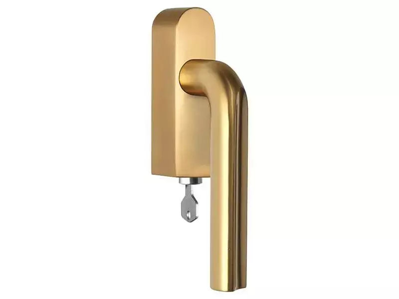 Draaikiep raamkruk Mat goud PVD David Rockwell Eclipse DR101-DKLOCK-O Links Afsluitbaar
