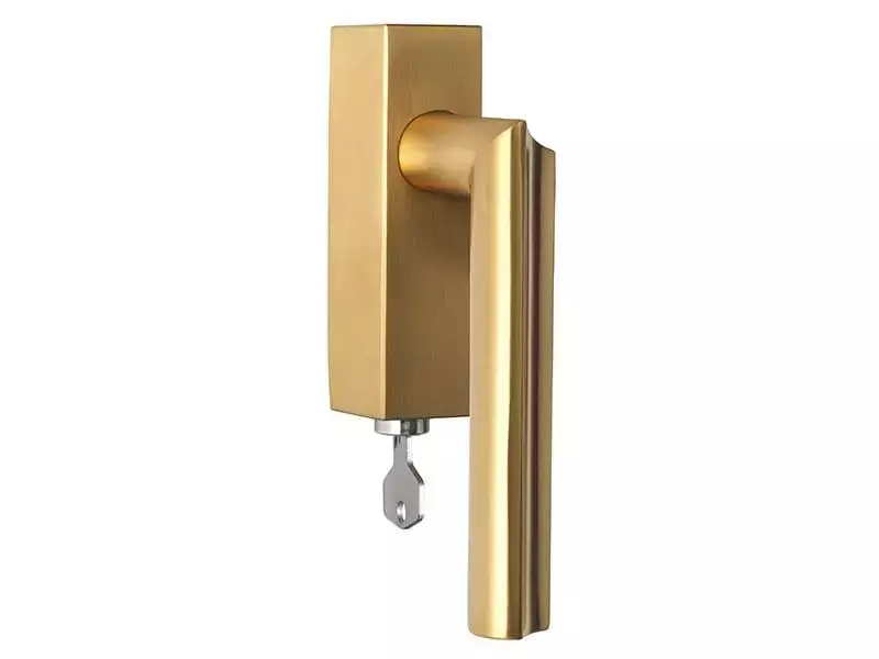 Draaikiep raamkruk Mat goud PVD David Rockwell Eclipse DR102-DKLOCK Links Afsluitbaar