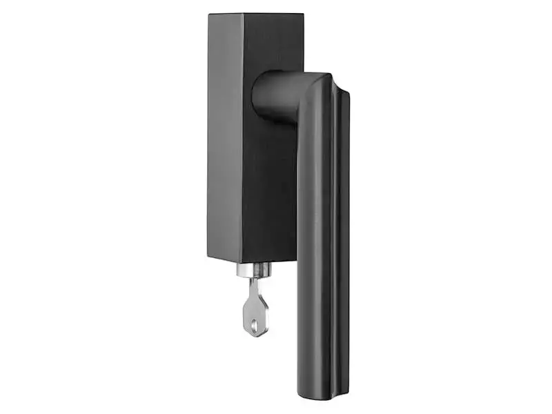 Draaikiep raamkruk Mat Zwart PVD David Rockwell Eclipse DR102-DKLOCK Links Afsluitbaar