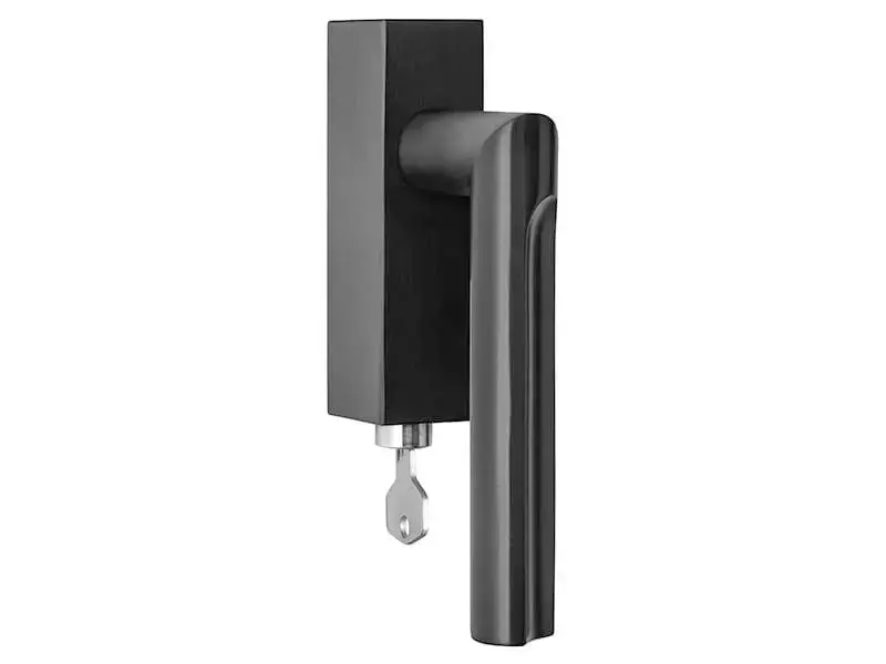 Draaikiep raamkruk Mat Zwart PVD David Rockwell Eclipse DR103-DKLOCK Links Afsluitbaar