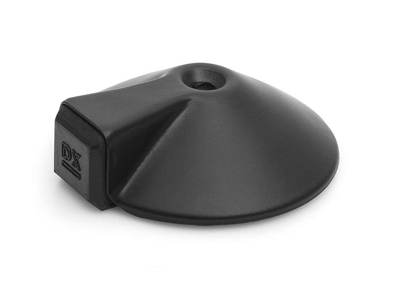Deurstopper vloermodel met zijbuffer Ø85x26 mm RVS zwart