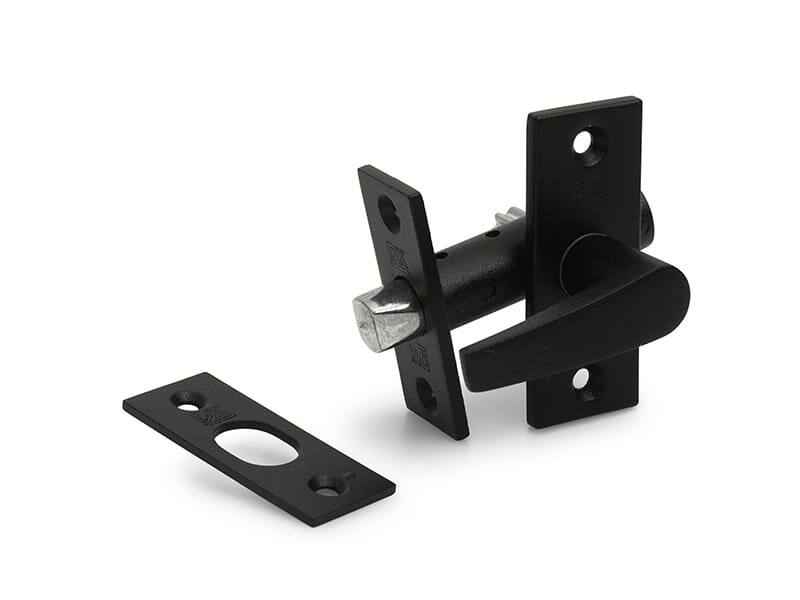 Insteekgrendel met sluitplaat lengte 55 mm zwart