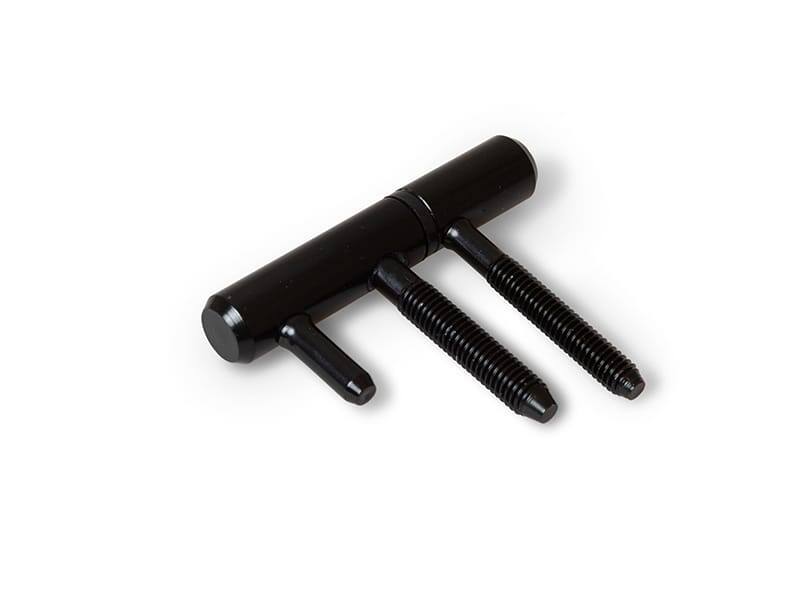 Inboorpaumelle staal zwart gelakt 14 mm houten kozijn