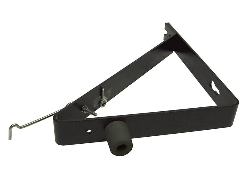 Deuropvangbeugel Zwart haaks 275x250x330mm incl buffer, windhaak RVS 304