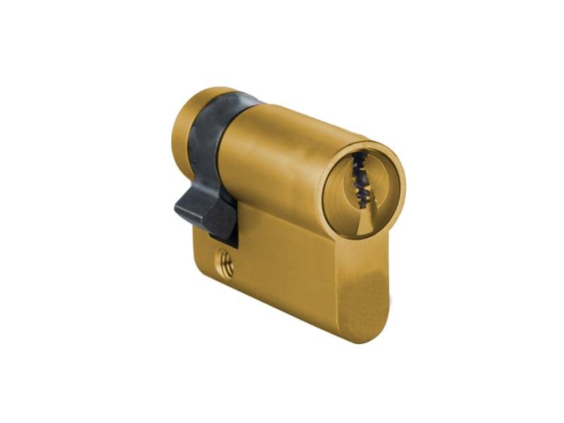 Profielcilinder enkel Messing 35/10mm SKG2, eenzijdig 5mm verlengd