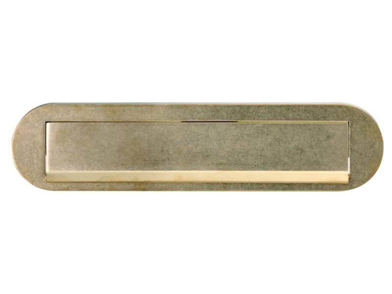 Briefplaat Ovaal Mi Satori Messing antiek
