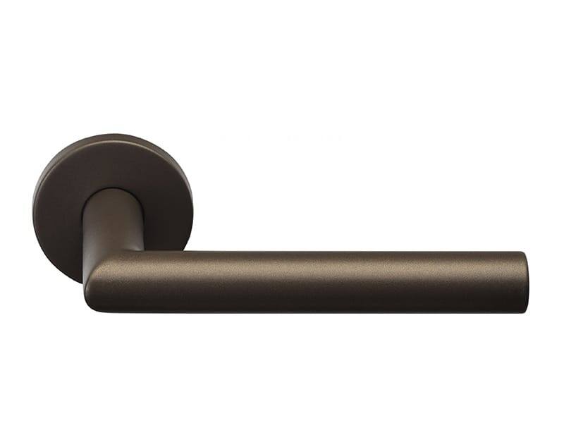 Deurklink Brons Milaan 19mm op verende rozet 135mm