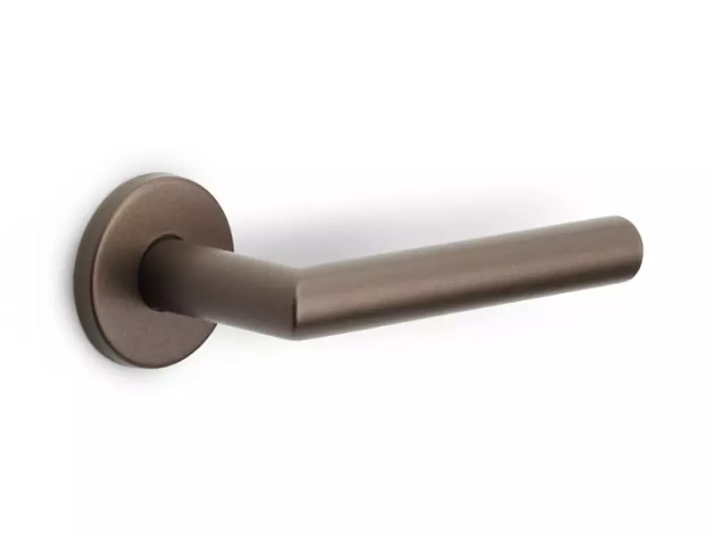 Deurklink Brons Milaan 19mm op verende rozet 135mm