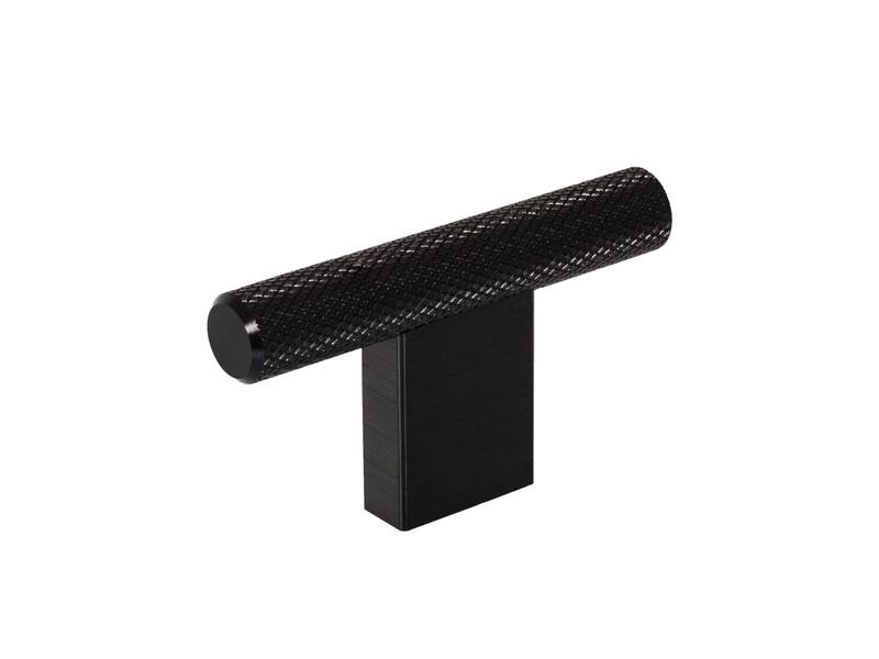 Meubelknop T- Knop Graf Zwart rond 10mm