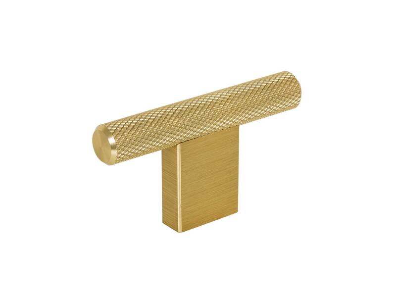 Meubelknop T- Knop Graf Mat Goud rond 10mm