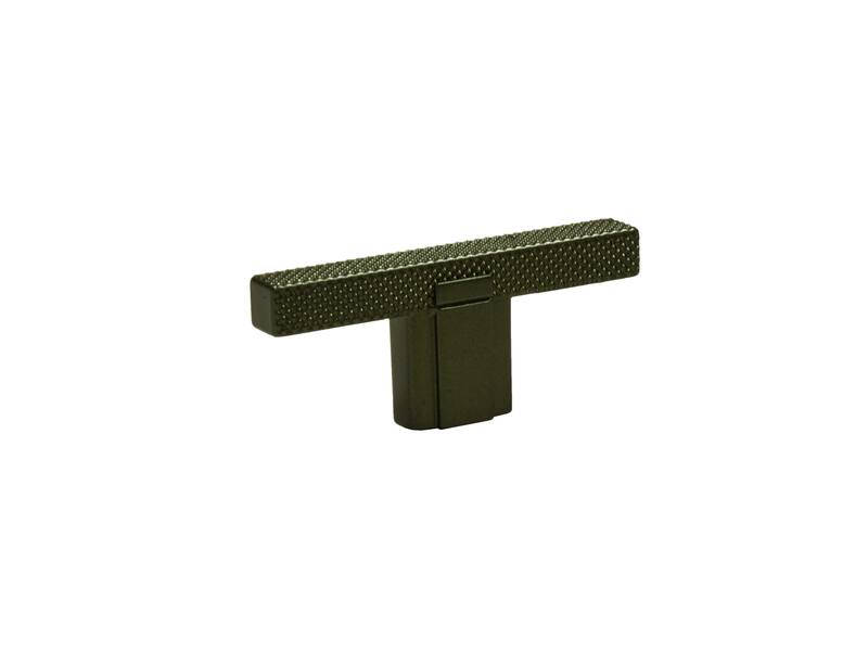 Meubelknop T- Knop strakke ribb Metallic groen