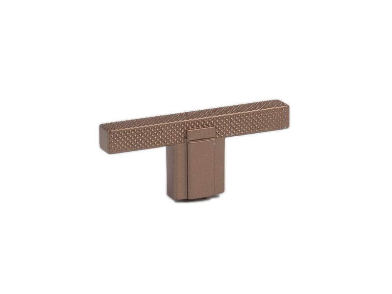 Meubelknop T- Knop strakke ribb Brons