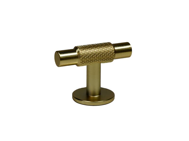 Meubelknop Manor T-knop 54mm H-39mm Mat Goud