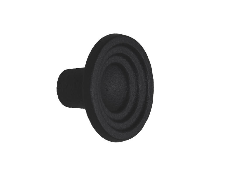 Meubelknop Fleur rond 46mm H-30mm oud Zwart