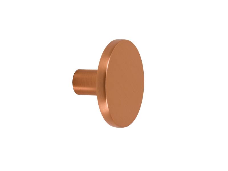 Meubelknop Como rond 26 H-18mm Mat Koper