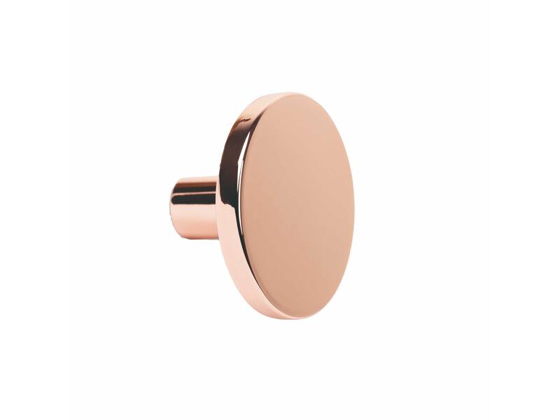 Meubelknop Como rond 26 H-18mm Glimmend Koper