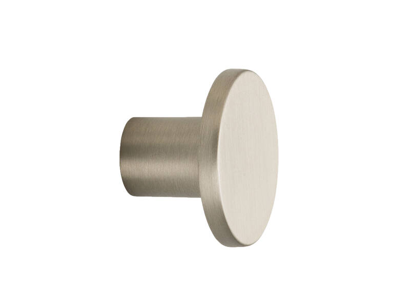 Meubelknop Como rond 26 H-18mm RVS look