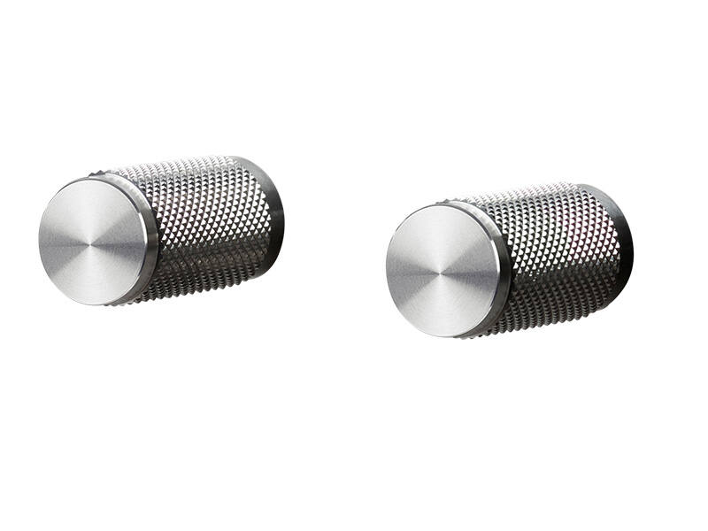 Meubelknop Cross RVS diamond-cut rond 20mm