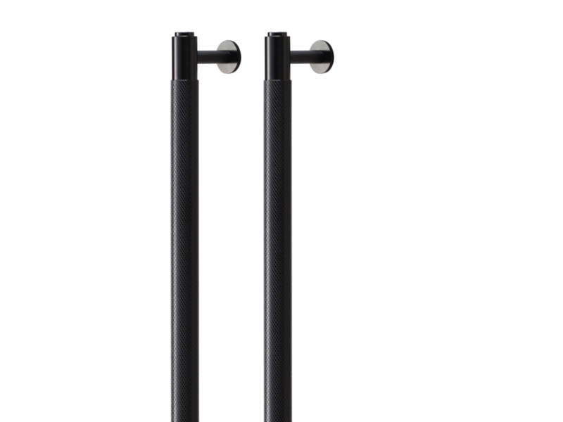Meubelgreep Cross Zwart diamond-cut 774mm h.o.h. 724mm