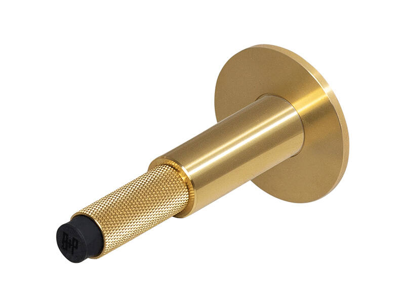 Deurstop wand Cross Messing diamond-cut 96mm