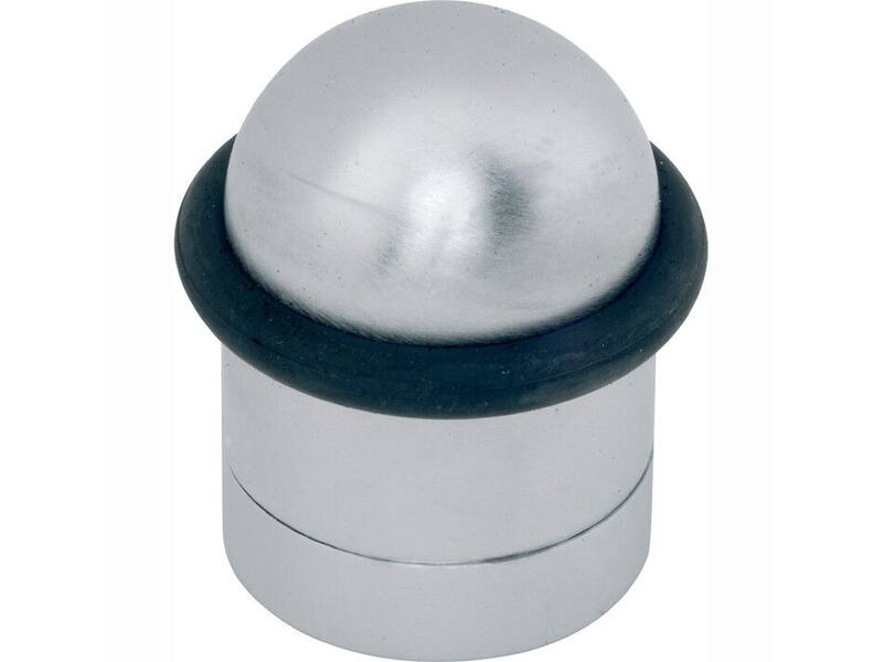 Deurstopper Mat chroom Cilinder 32mm