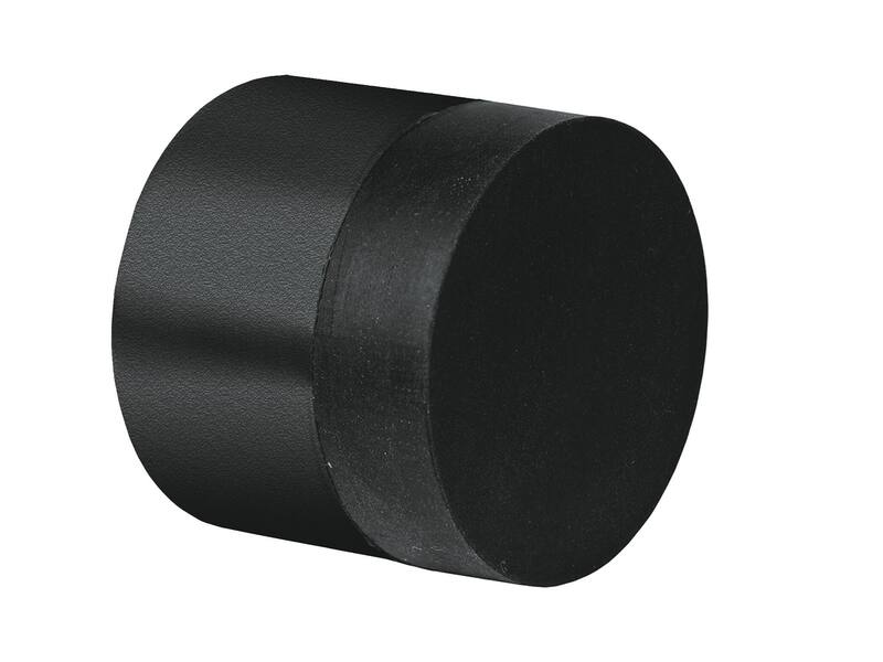 Deurstopper Zwart rond wandmontage 30x26mm