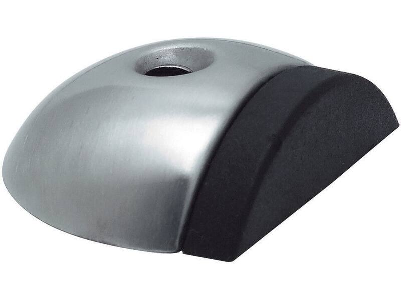 Deurstopper RVS halve bol vloermontage 56x47mm