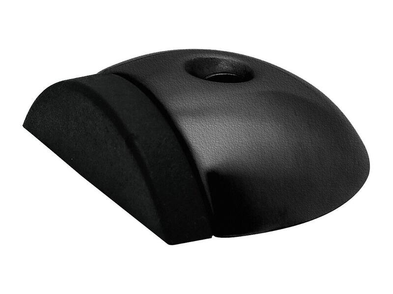 Deurstopper Zwart halve bol vloermontage 56x47mm