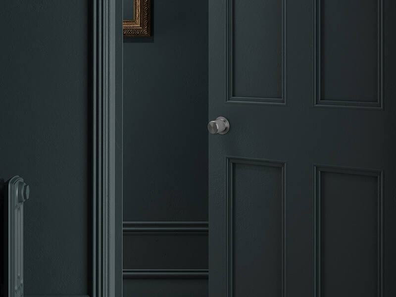 Knopkruk Linear RVS stripe milled op ronde rozet Rond 40mm