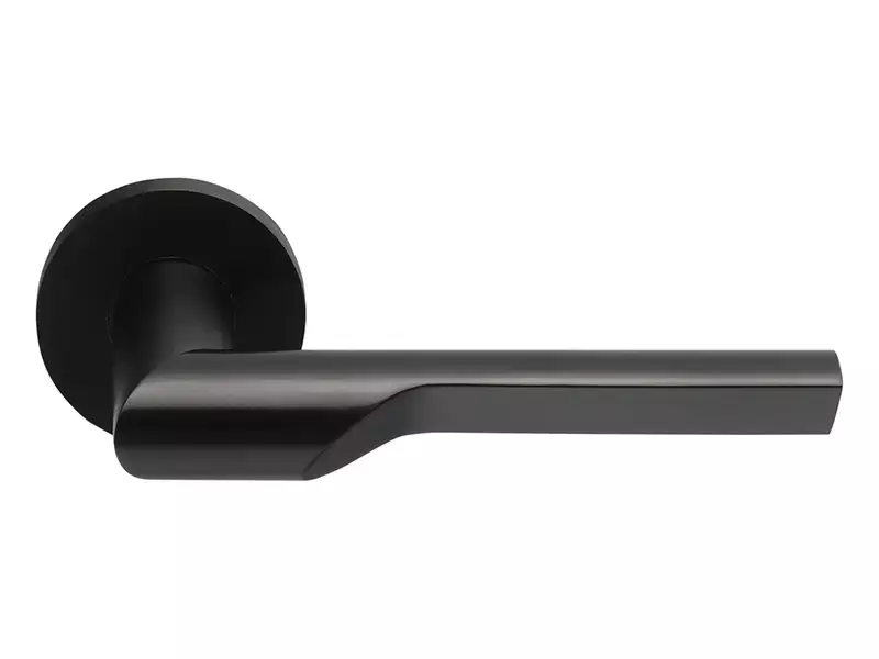 Deurkruk Zwart PVD Formani Gensler Rivio geveerd op rozet GL101G 152mm