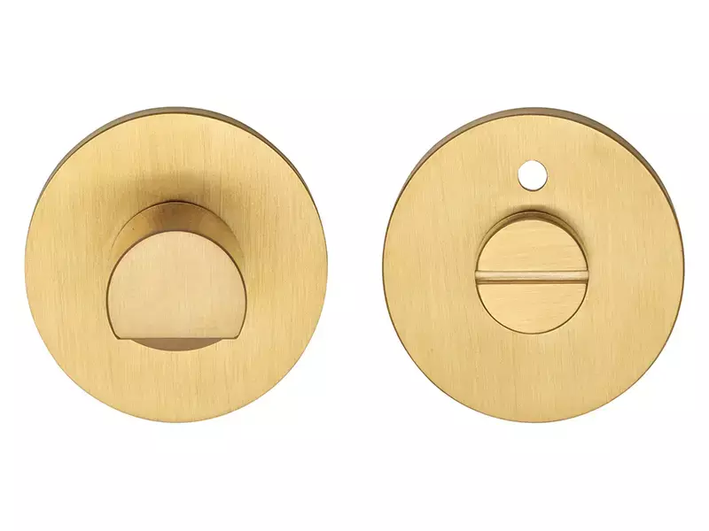 WC-sluiting Mat goud PVD Formani Gensler Rivio GLWC53 rood-wit indicatie rond 53mm