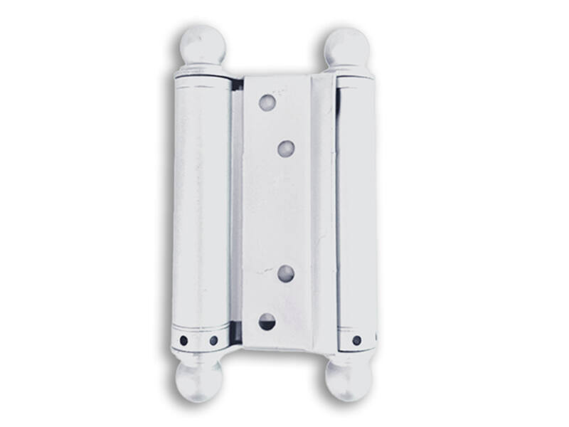 Bommerscharnier Wit met Sierknop 125mm dubbelwerkend – deurdikte 30–35 mm