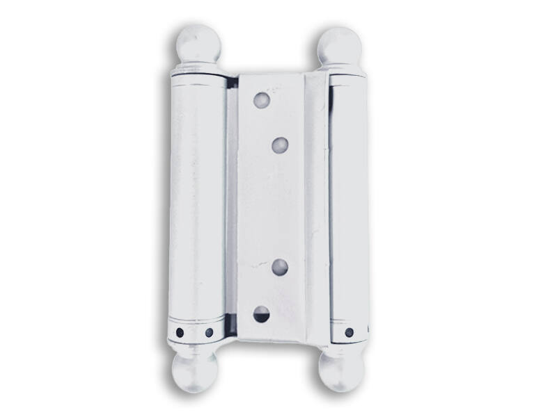 Bommerscharnier Wit met Sierknop 175mm dubbelwerkend – deurdikte 40–45 mm