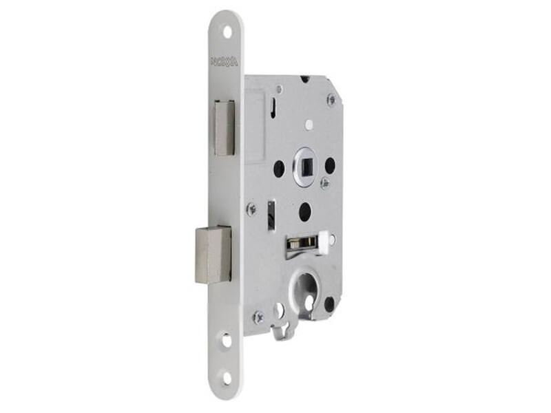 Insteek dag- en nacht cilinderslot PC55 Wit doornmaat 50 1200 serie, 174x20mm, hoogwaardig slot