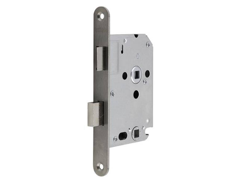 Insteek wc-badkamerslot WC63 RVS doornmaat 50, 1200 serie 174x20mm, hoogwaardig slot