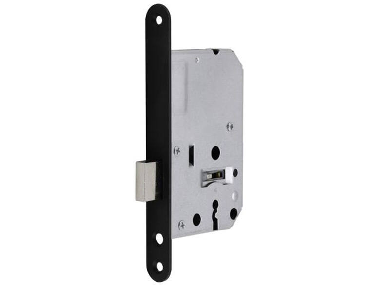 Insteek kastslot klavier Zwart doornmaat 50, 1200 serie 174x20mm, hoogwaardig slot