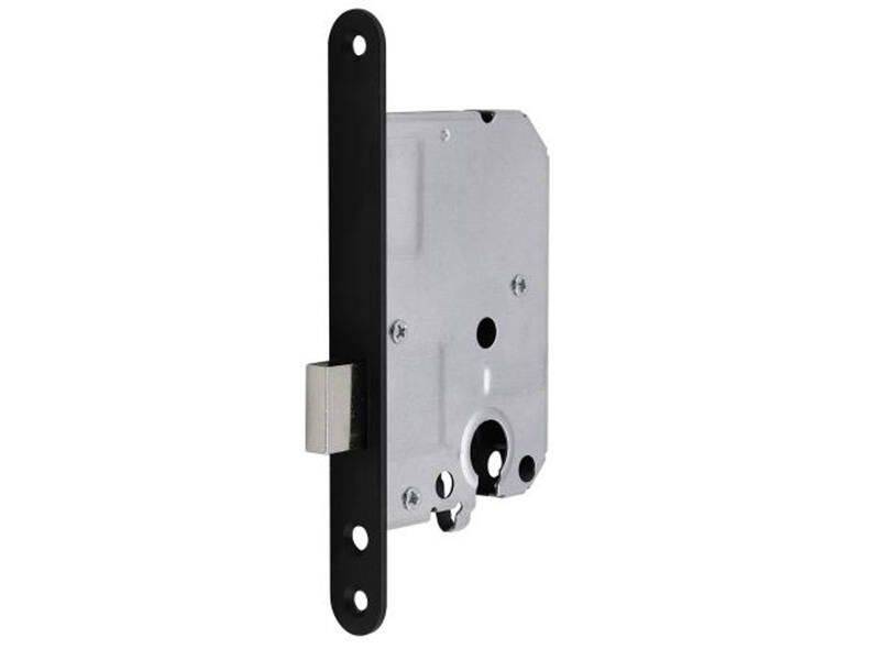 Insteek kastslot cilinder Zwart doornmaat 50, 1200 serie 174x20mm, hoogwaardig slot