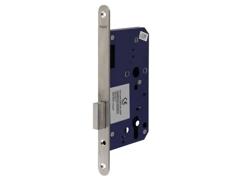 Insteek kastslot cilinder RVS doornmaat 60, afgerond 235x20mm