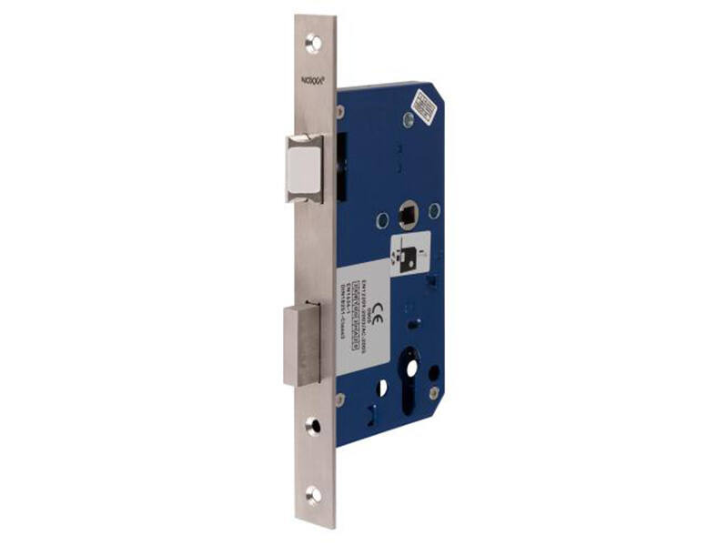 Insteek dag- en nacht cilinderslot PC72 RVS doornmaat 60, rechthoekig, 235x20mm