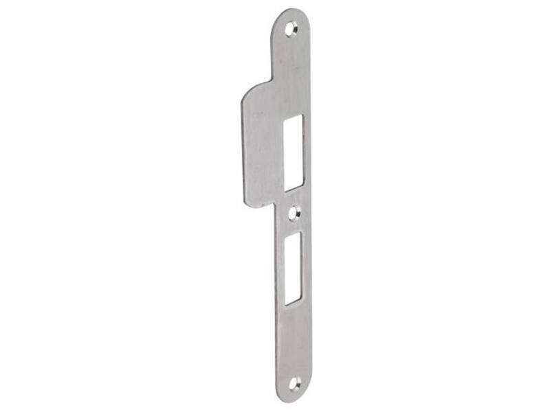 Sluitplaat RVS Din rechts afgerond PC55, 196x29mm