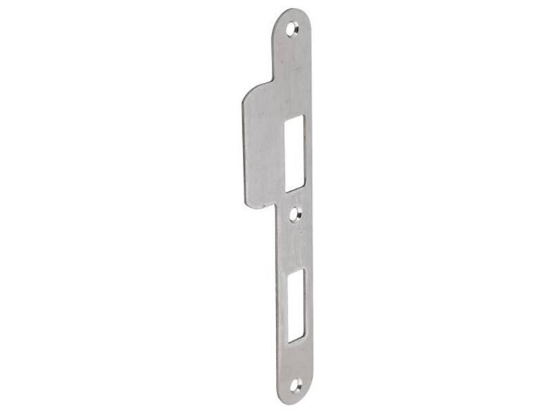 Sluitplaat RVS Din rechts afgerond PC72, 196x29mm