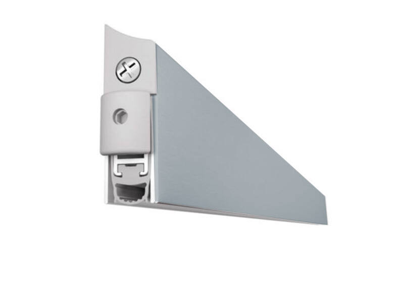 Valdorpel opbouw Aluminium lengte 930mm, inkortbaar 150mm, geluid (47dB) en brandwerend (60 Minuten)