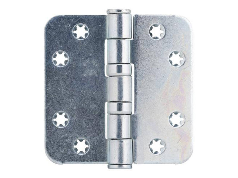 Kogellagerscharnier ijzer gegalvaniseerd Platkop 89x89x3mm met ronde hoeken
