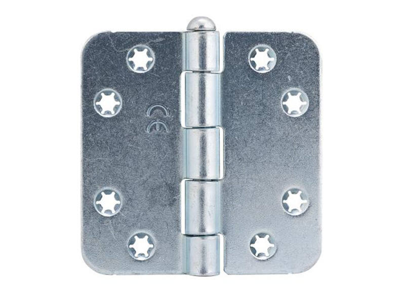 Scharnier ijzer gegalvaniseerd met losse pen 89x89x2.5mm met ronde hoeken