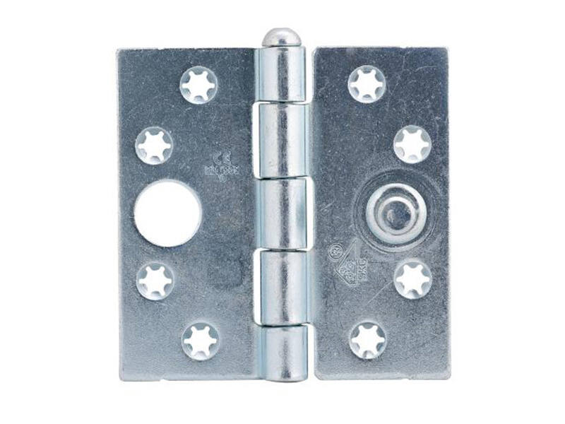 Veiligheidsscharnier ijzer gegalvaniseerd 89x89x2.5mm SKG 2-sterren met rechte hoeken