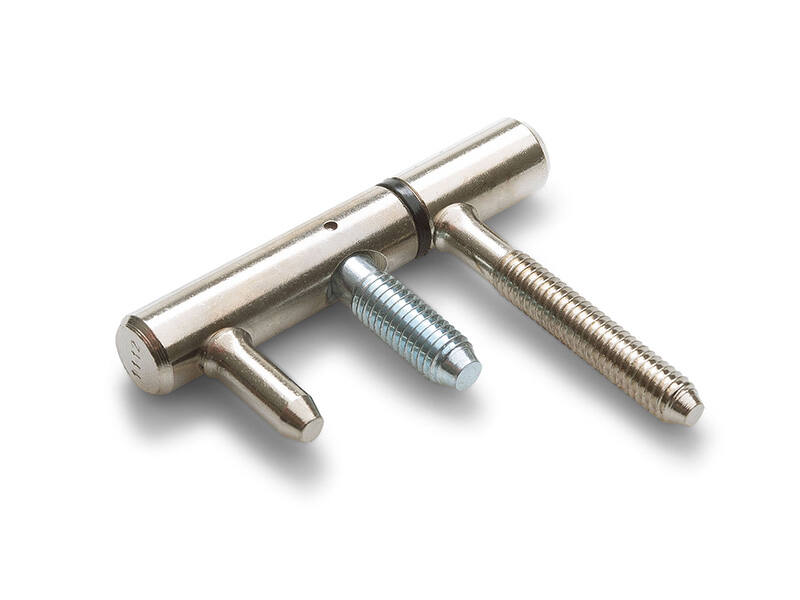 Inboorpaumelle 12mm Nikkel voor metalen kozijnen, geschikt voor opdek binnendeuren