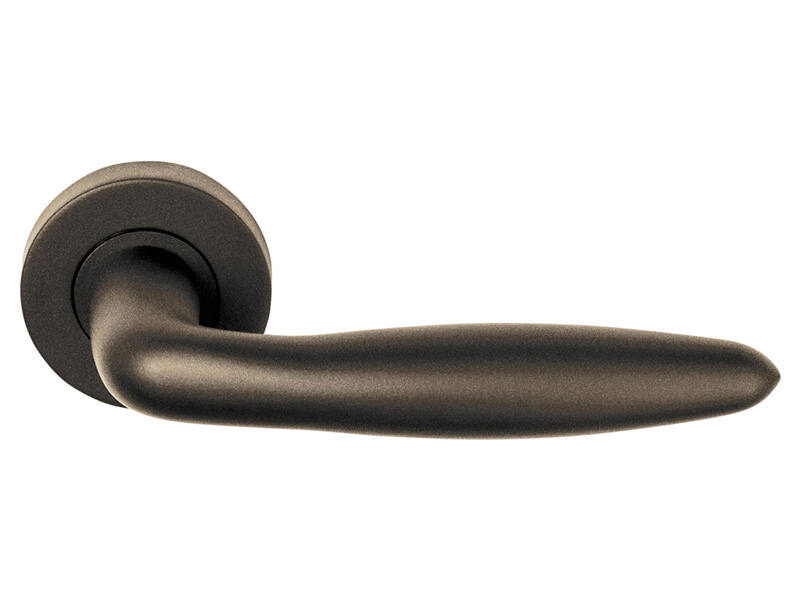 Deurklink Brons Bologna 137mm op ronde verende rozet