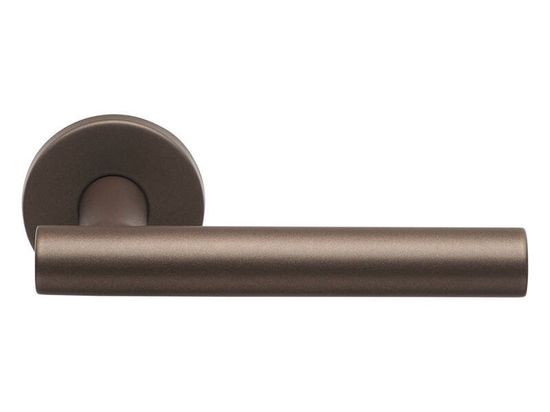 Deurklink Brons Rome 135mm op ronde verende rozet