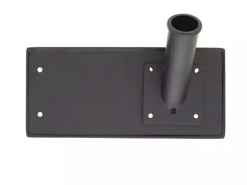 Vlaggenstokhouder met achterplaat Zwart aluminium 28.5 x 13 cm